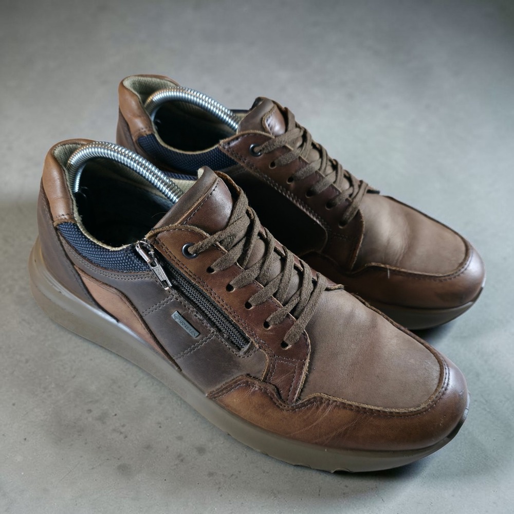 Ara Gore-Tex Waterproof Sneakers Side Zip Lace Up Shoes Mens Size 9.5 - 10